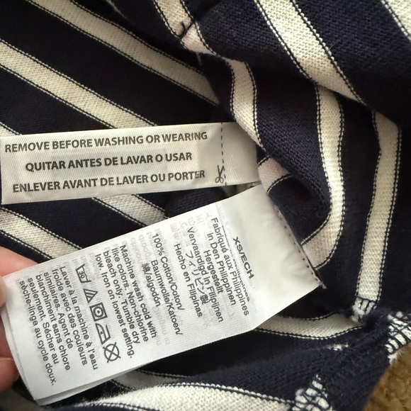 J. Crew Blue and White Turtleneck Sweater nwot - Picture 6 of 6